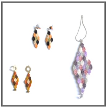 Permet de r&eacute;aliser un pendentif et des boucles d'oreilles