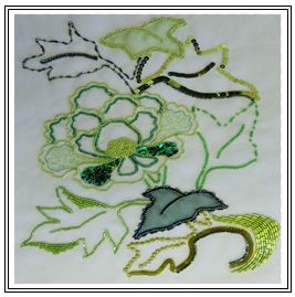 Agr&eacute;menter une oeuvre choisie (selon le niveau) de perles, de tubes, de paillettes, de cuvette... &agrave; l'aide d'un crochet.